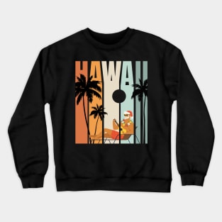 Christmas in July Santa Hawaiian Summer Surf Hawaii Crewneck Sweatshirt